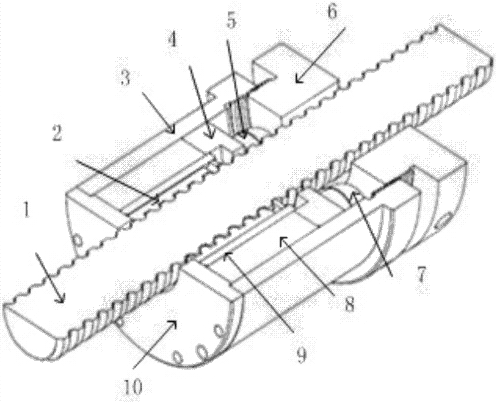 Tool for ball screw pair outer raceway grinding and grinding force loading