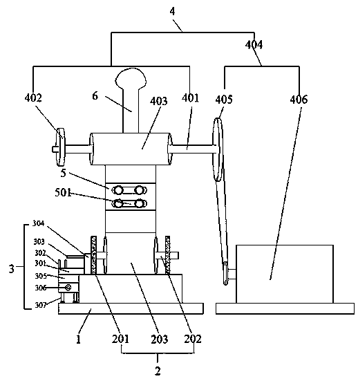 Novel press-wheel type grinding fixture device