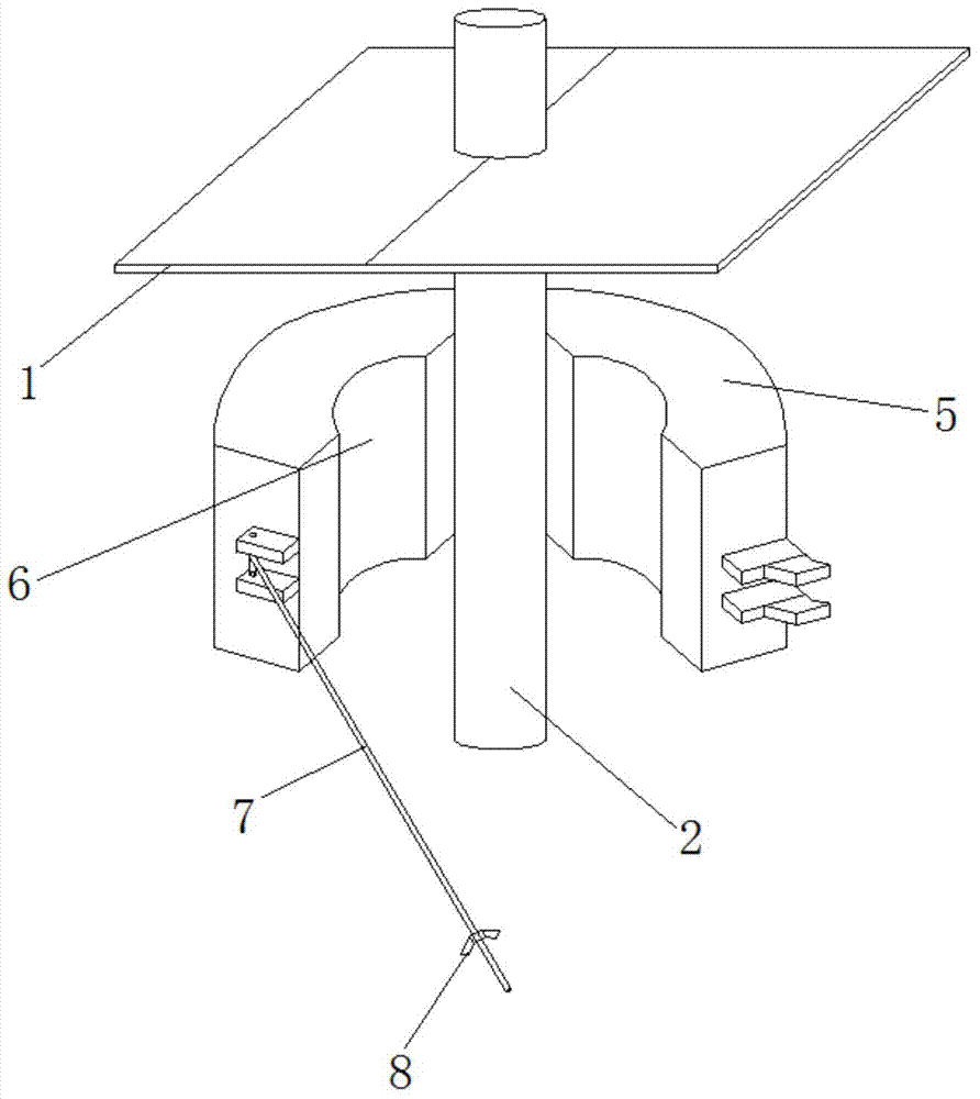 Reusable pipe formwork hanging fastening device