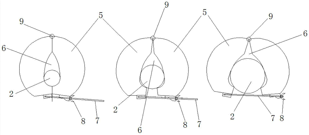 Reusable pipe formwork hanging fastening device