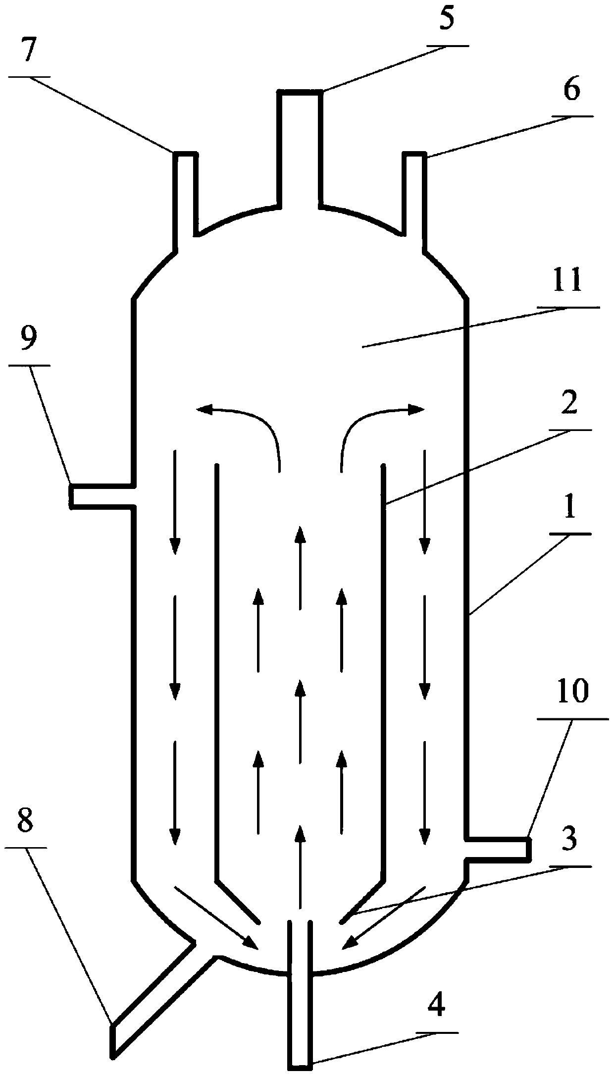 A reactor for strengthening calcium-based solid waste mineralization and fixing carbon dioxide in an ammonia medium system and its use method