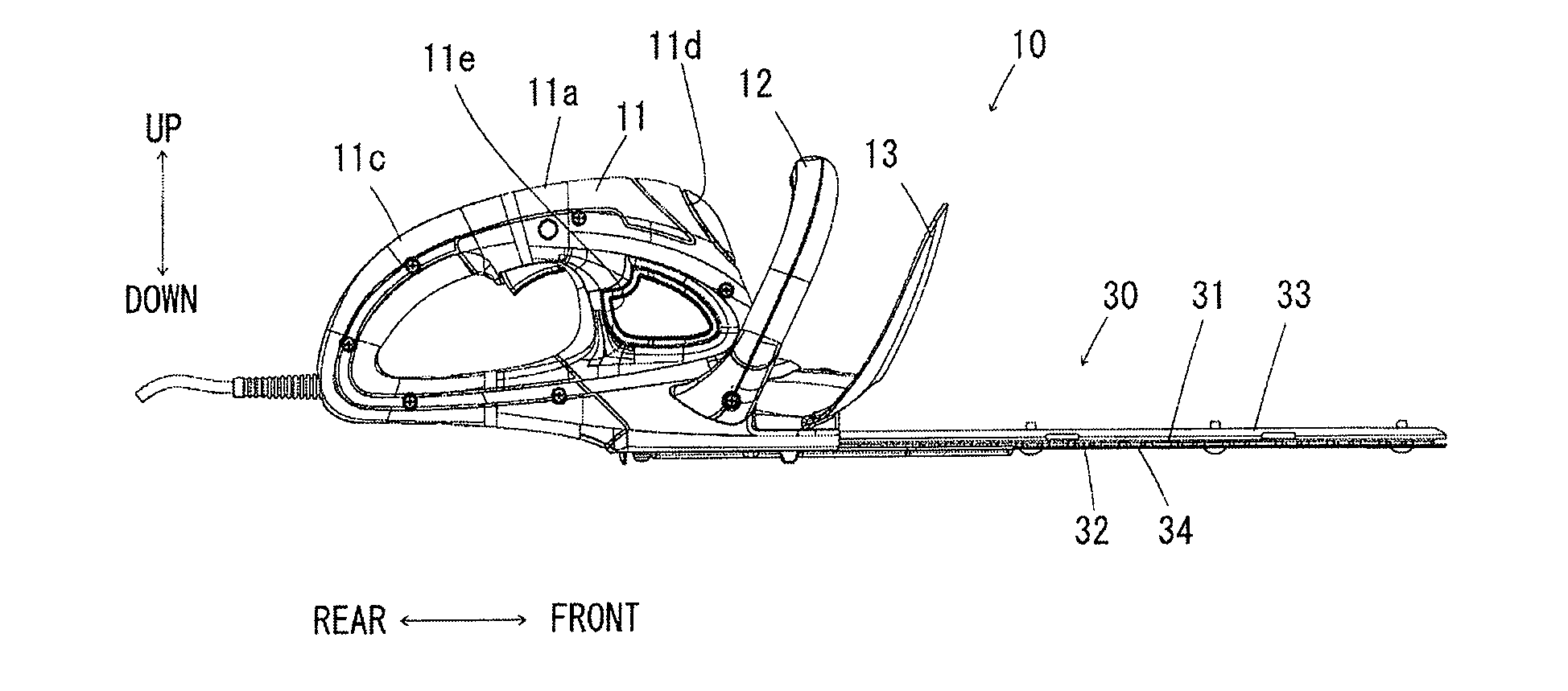 Electrically powered garden tool