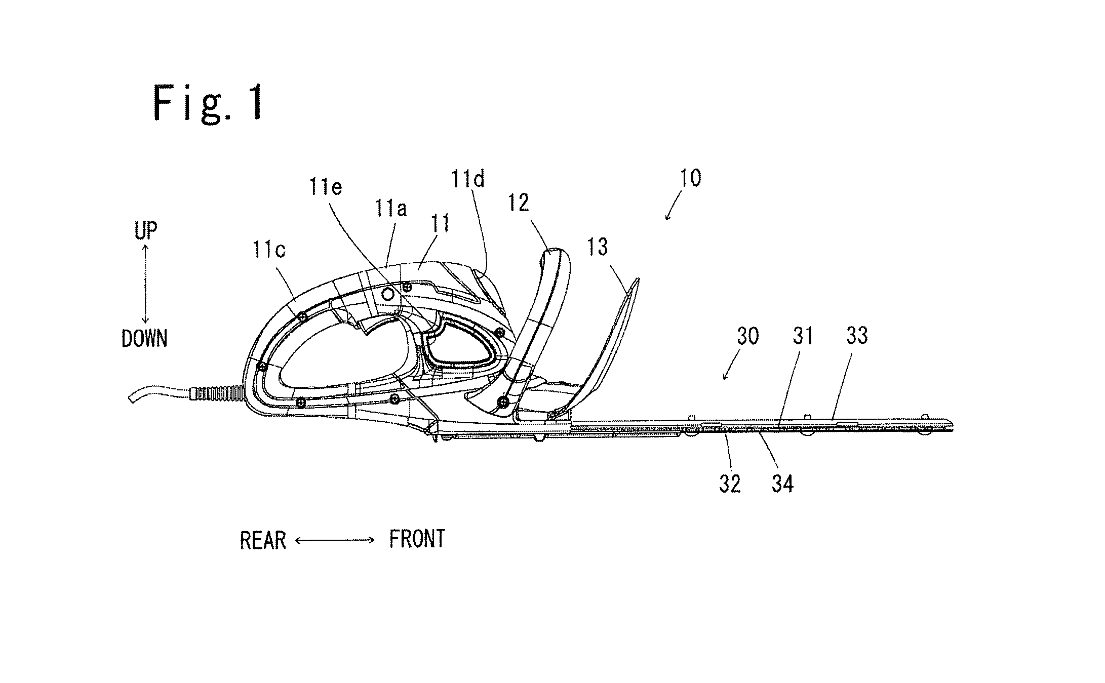 Electrically powered garden tool