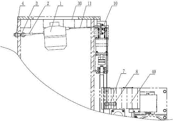 Balance mechanism of drilling and milling head of gantry movable type numerical-control drilling and milling machine