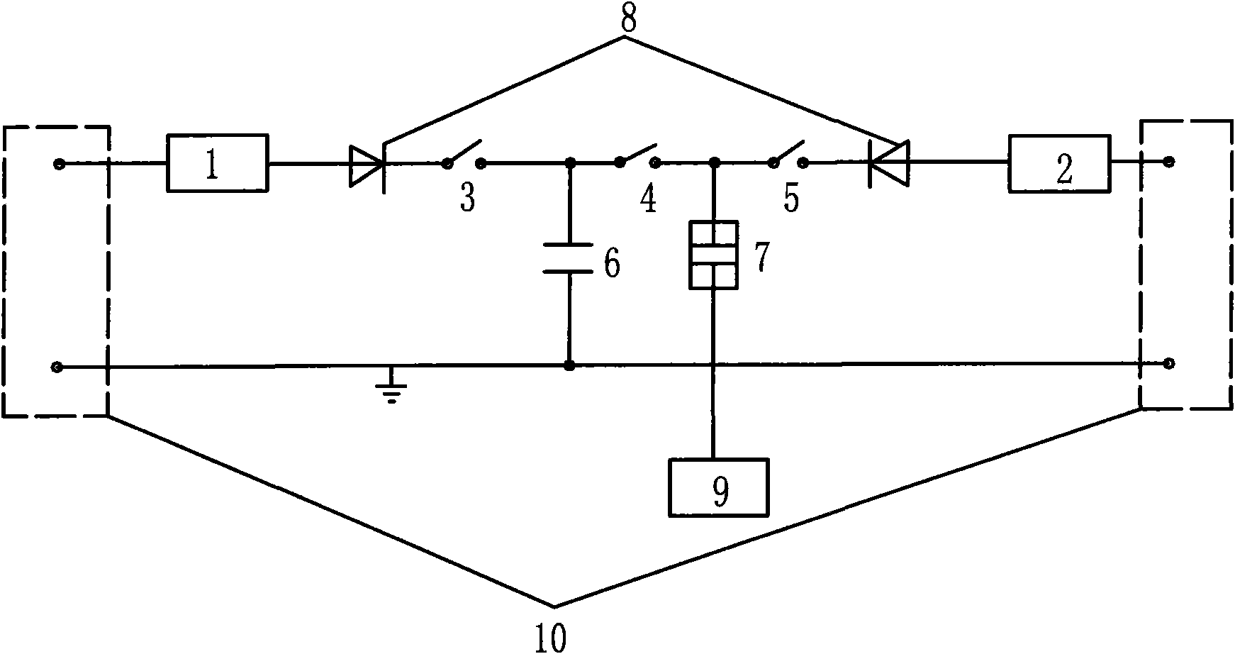 Vacuum arc extinguish chamber capacitive treating method and device