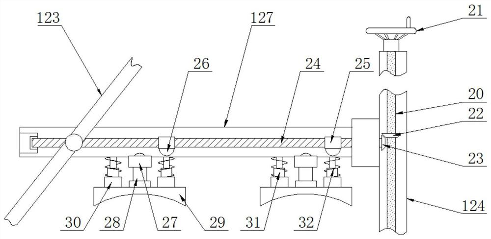 Nodular cast iron pipe conveying device capable of preventing falling and achieving automatic feeding and discharging