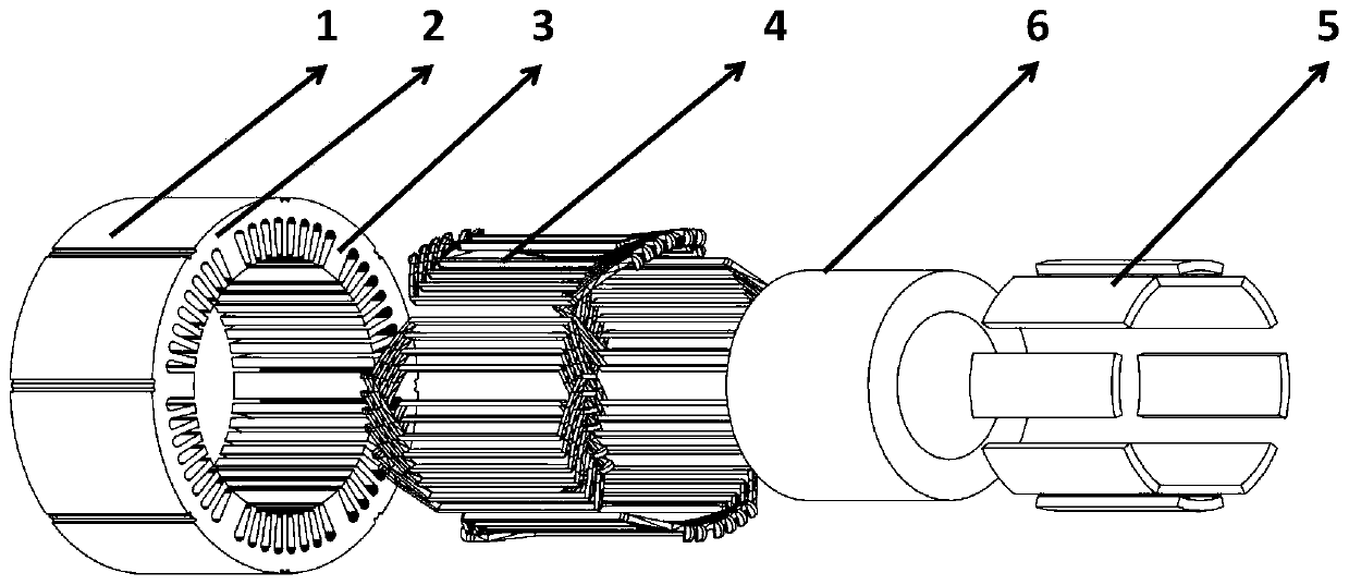 Unequal tooth width combined permanent magnet synchronous motor and electromagnetic vibration weakening method thereof