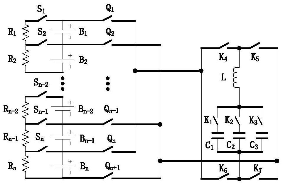 Lithium battery pack stepless active and passive equalization circuit and method