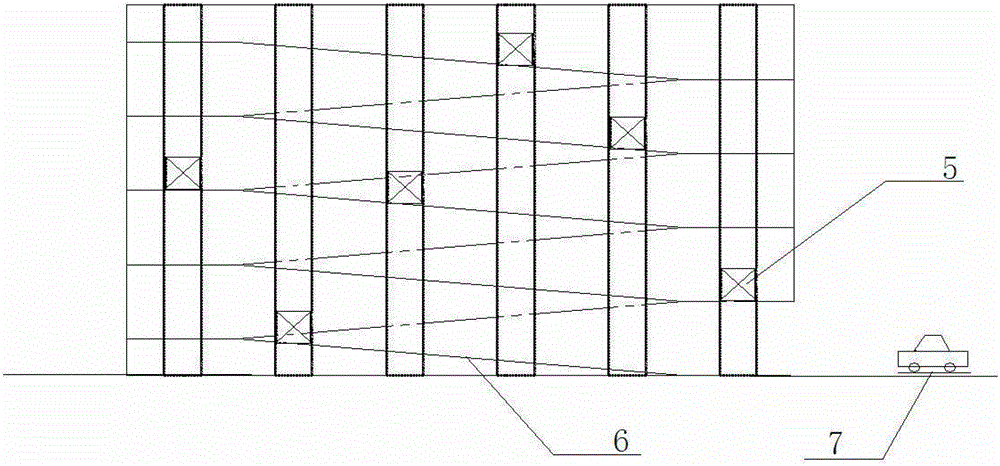 Three-dimensional parking garage structure and method