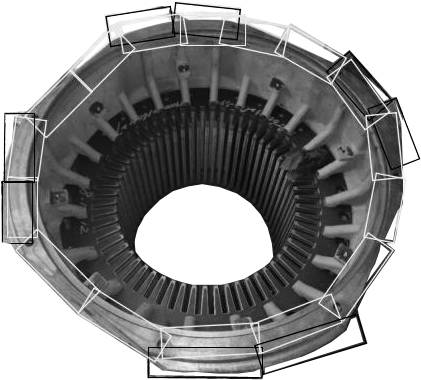 Gluing equipment of motor stator of urban rail and standard traction motor and a gluing method thereof