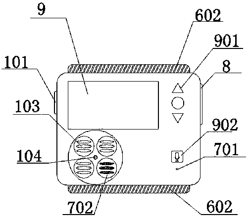 Poisonous and harmful gas monitoring device of limited space