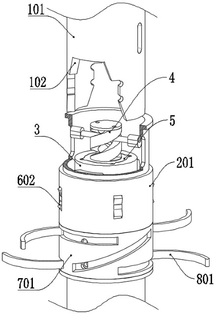 Joint mutual-supporting connecting device of assembled rod body