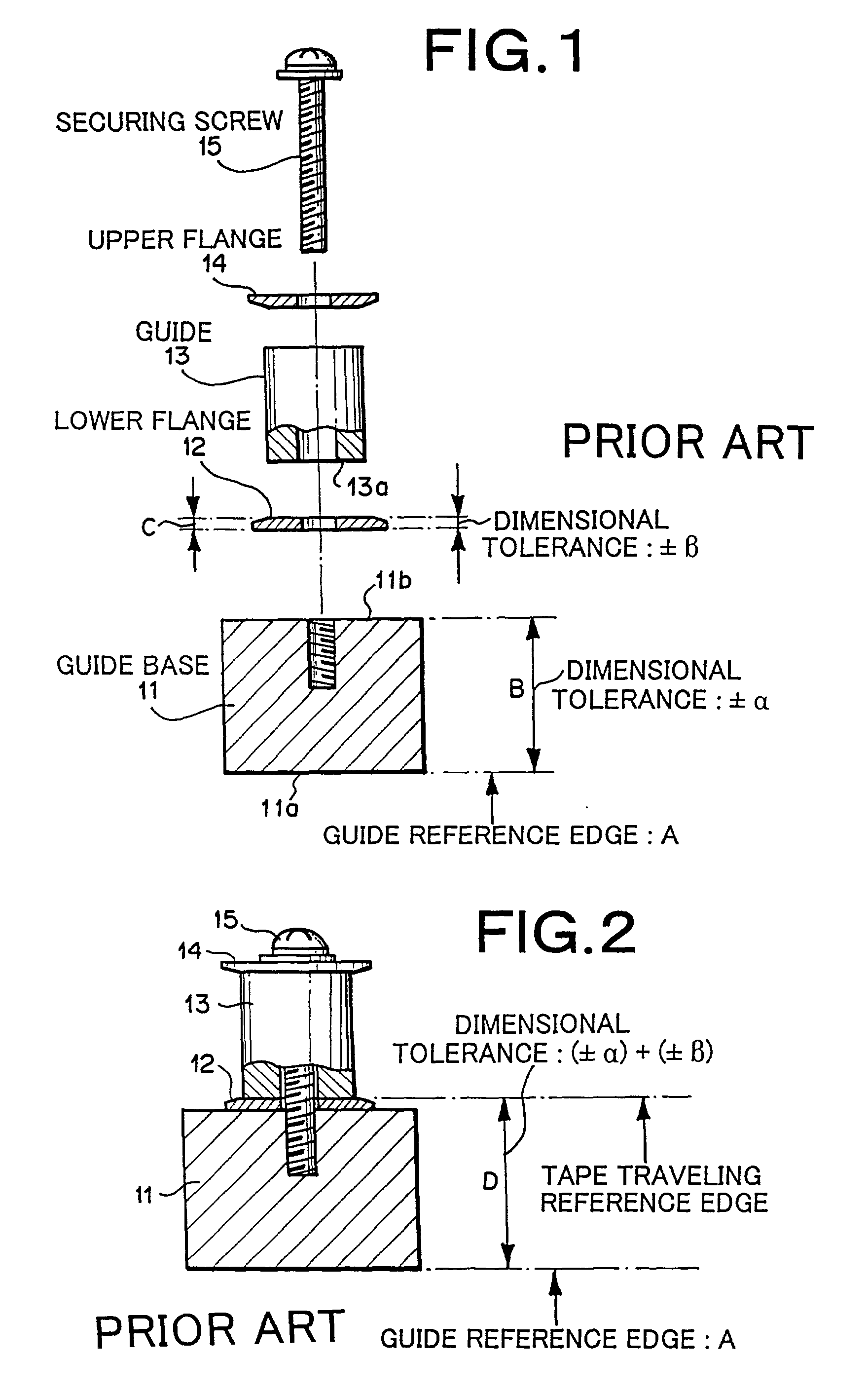 Mechanism for restricting lateral position of tape traveling in longitudinal direction