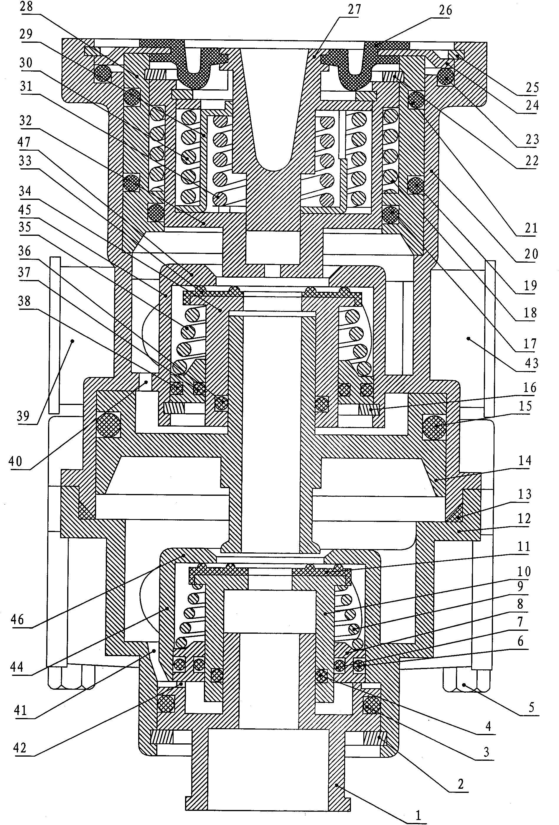 Two-stage foot braking master valve