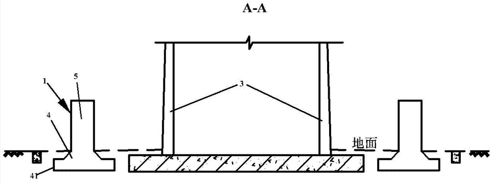 Safety device for crossing tower and anchor tower of power transmission line