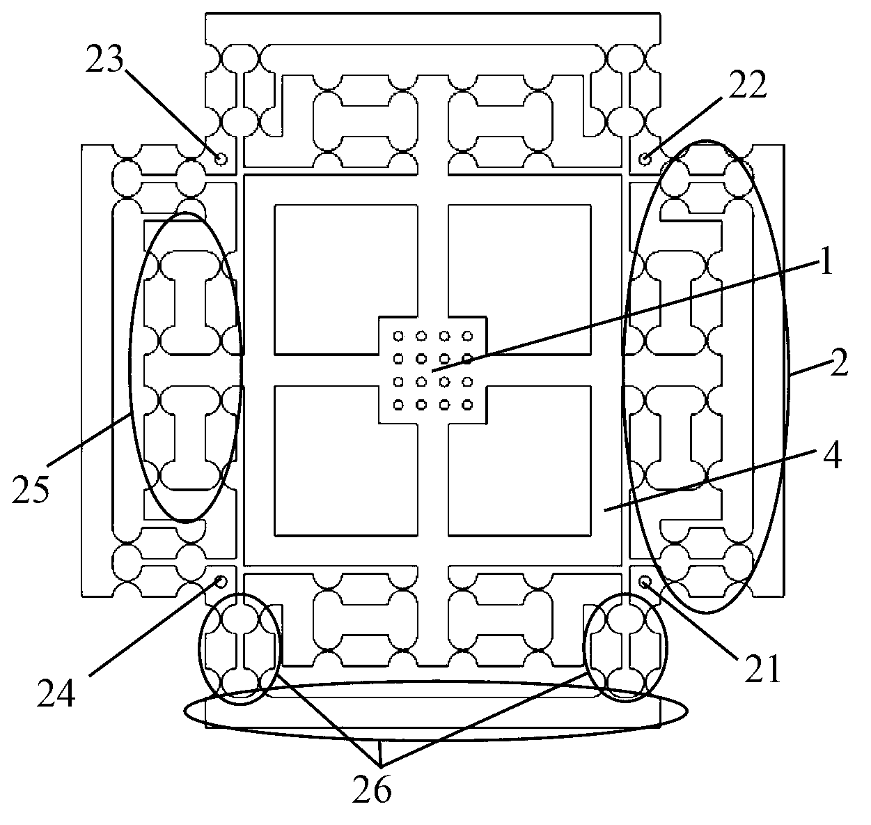 Two-in-parallel parallel decoupling flexible microposition mechanism