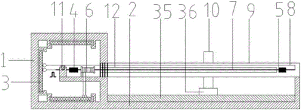 Magnetostriction micro displacement meter