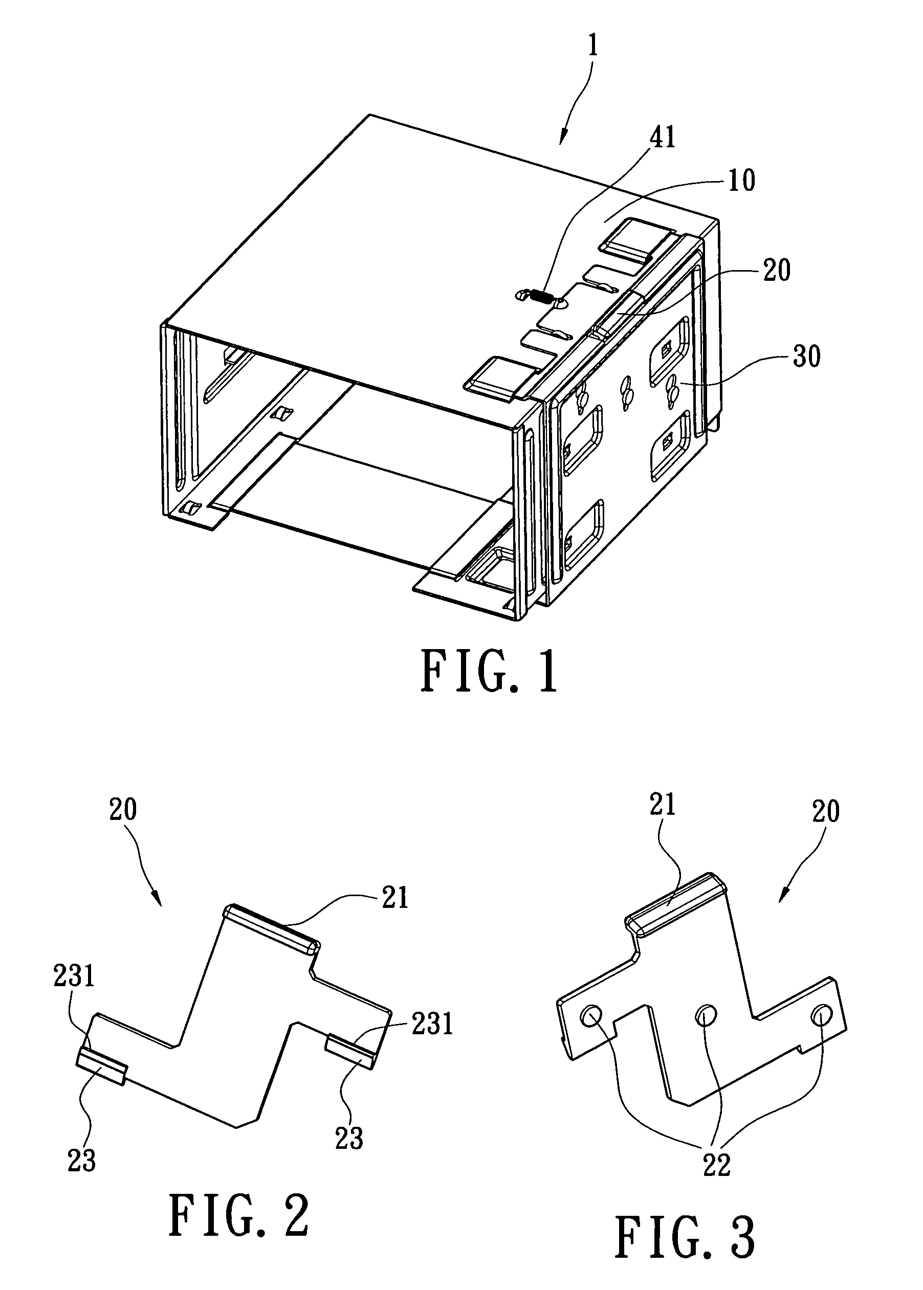 Modular fixture for a data storage unit inside a computer