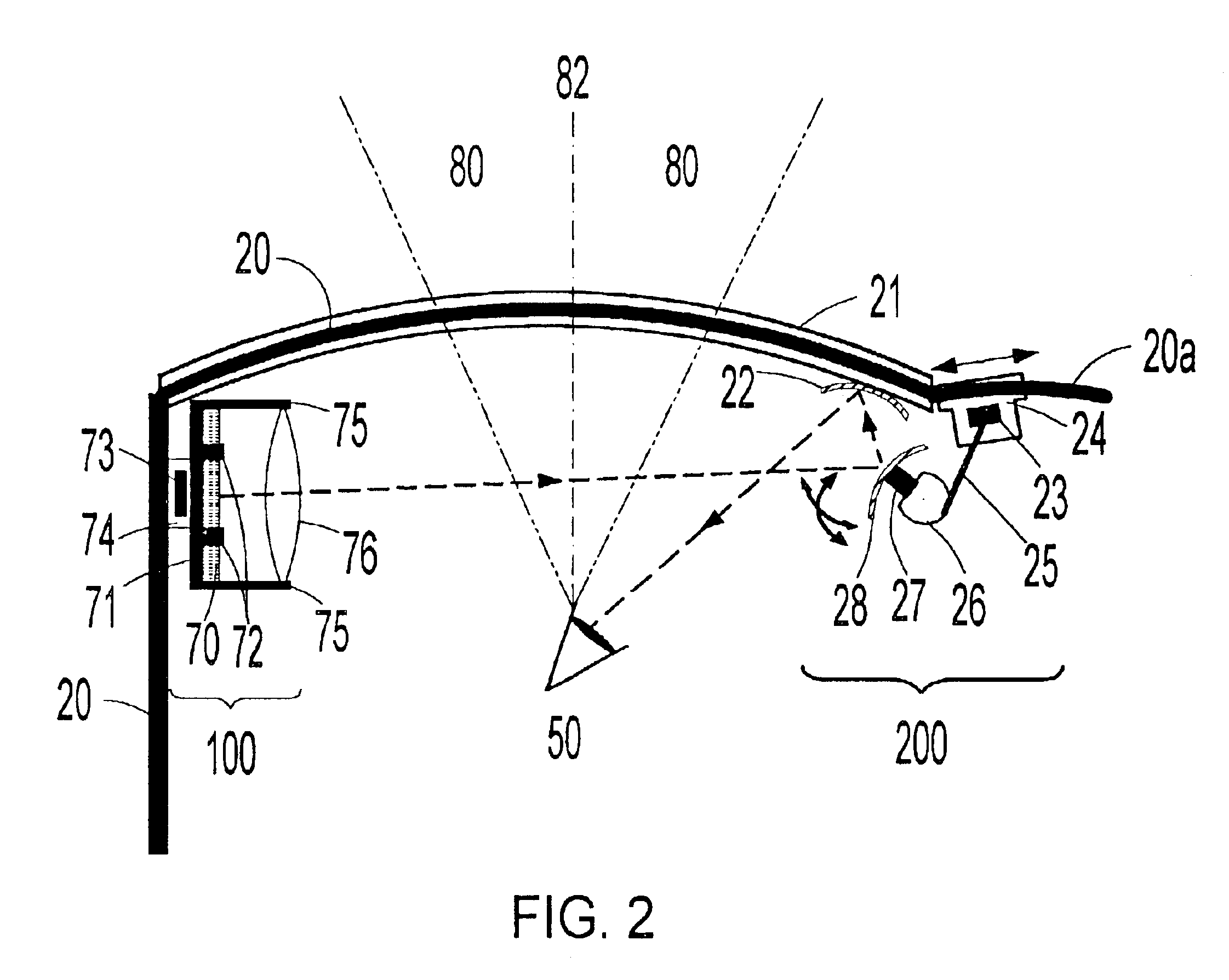 Head-mounted virtual display apparatus with a near-eye light deflecting element in the peripheral field of view