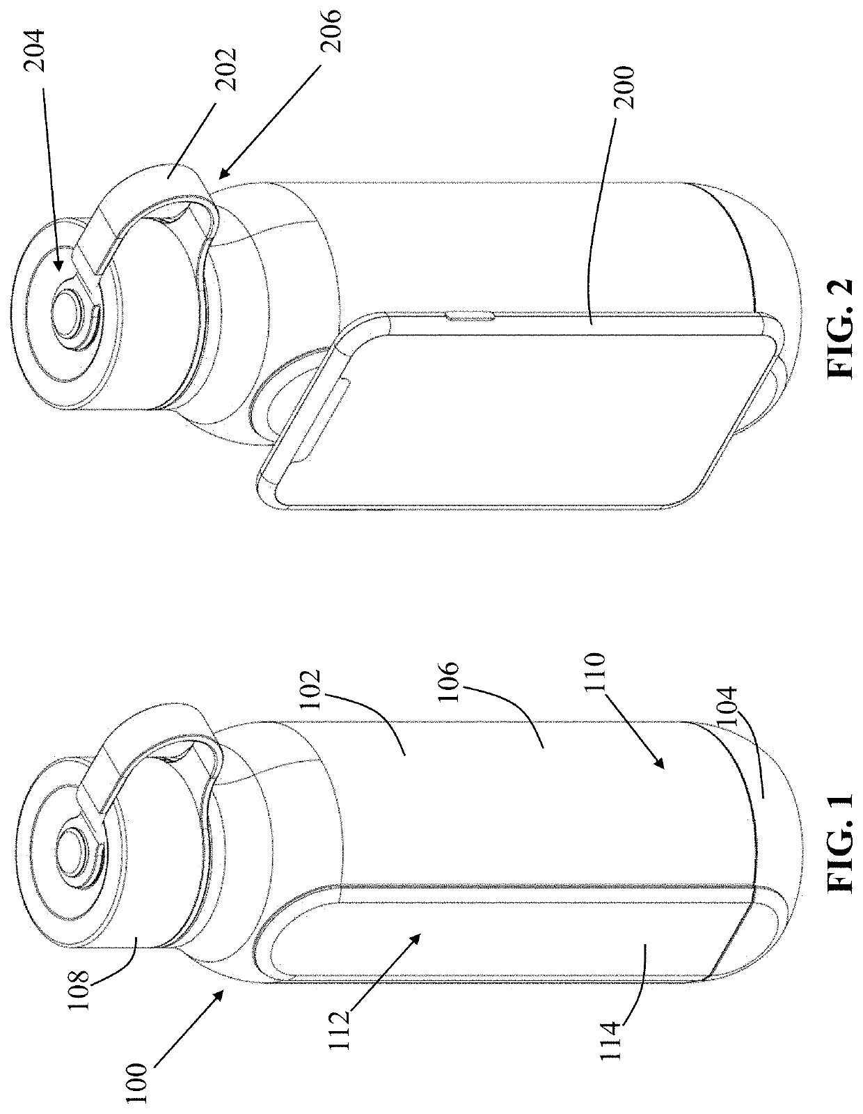 Cellphone couplable container assembly