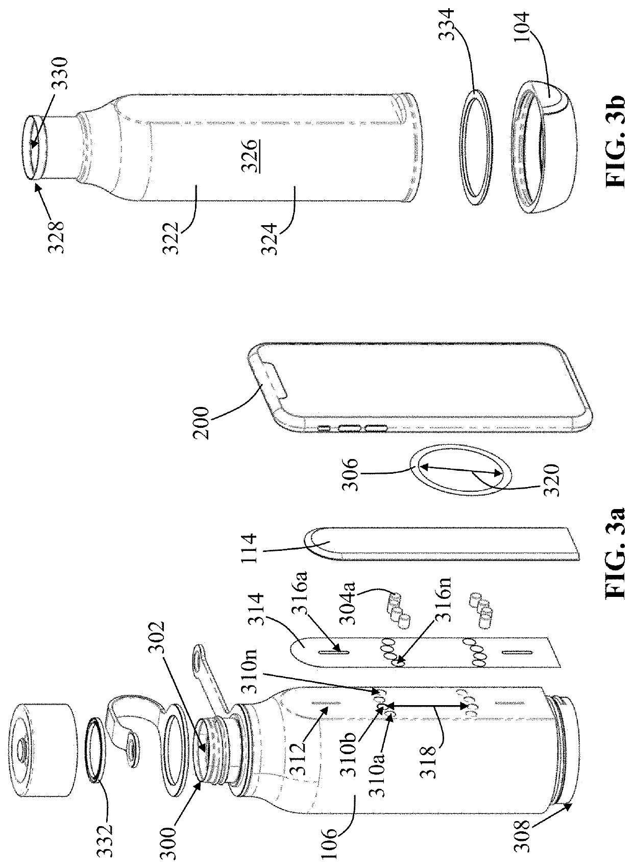 Cellphone couplable container assembly