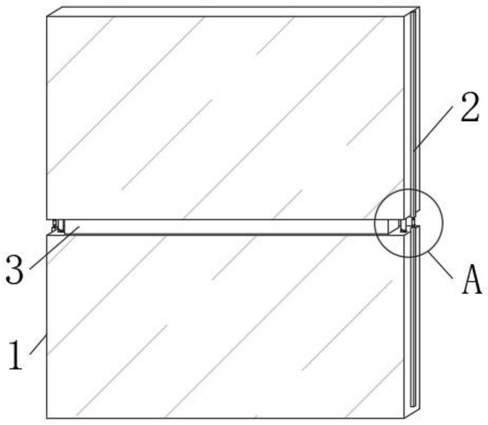 A fixed support device for auxiliary protection for building curtain wall installation