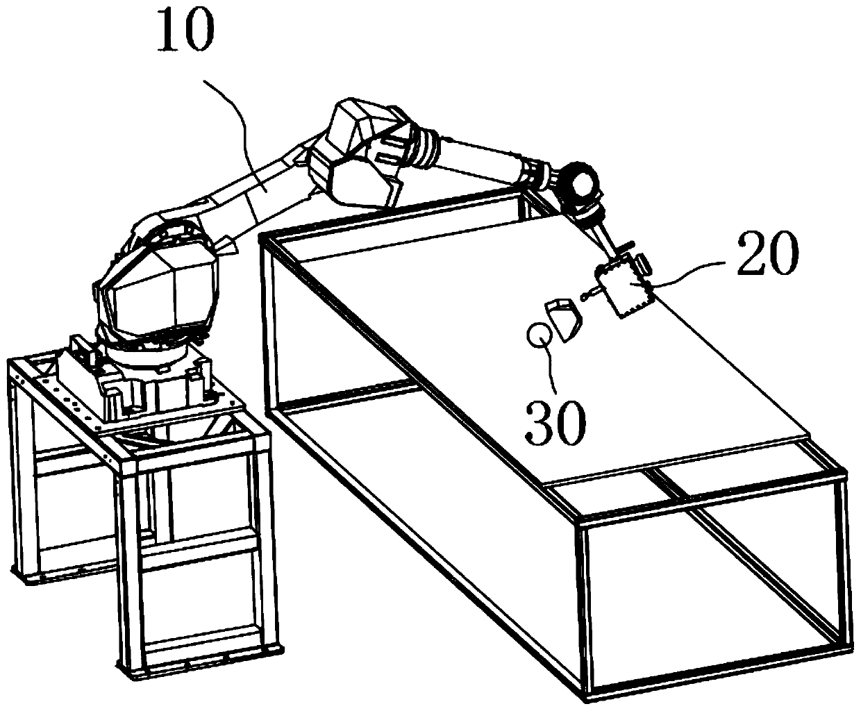 Industrial robot hand-eye calibration method based on calibration ball