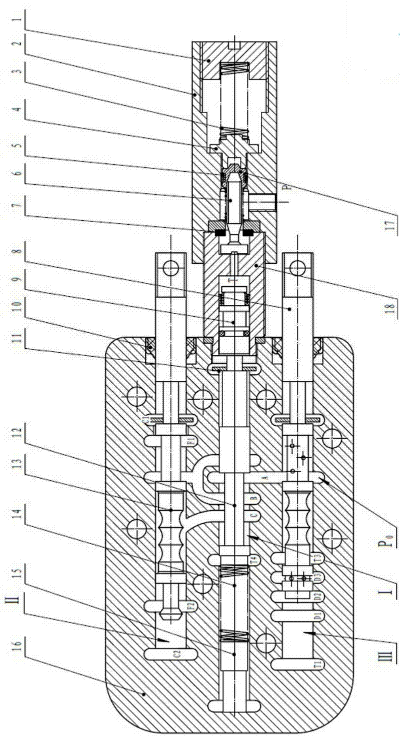 Hydraulic control power cutting device of down-hole trackless rubber-tyred car