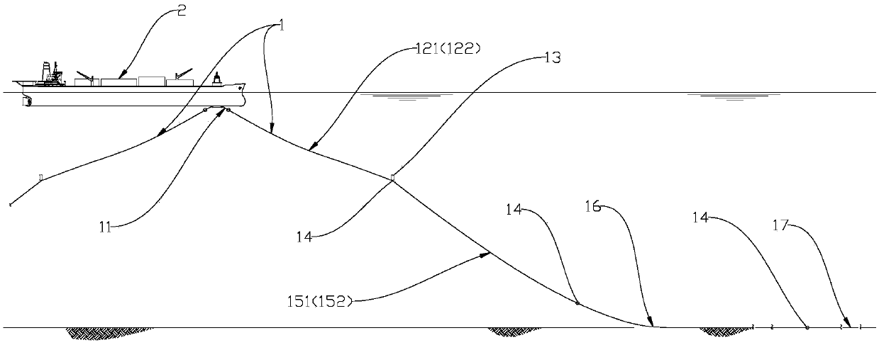 Deepwater single-point-tied medium-depth buoy recovering and releasing system and method