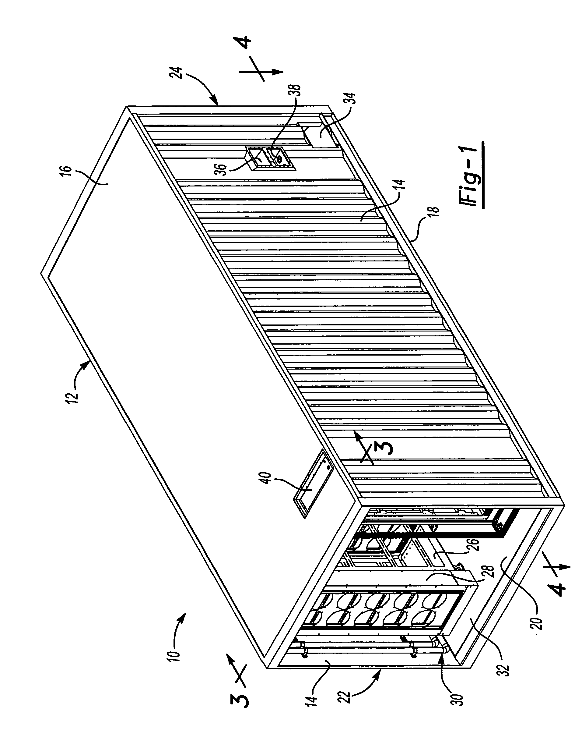 Cooling method for a data center in a shipping container