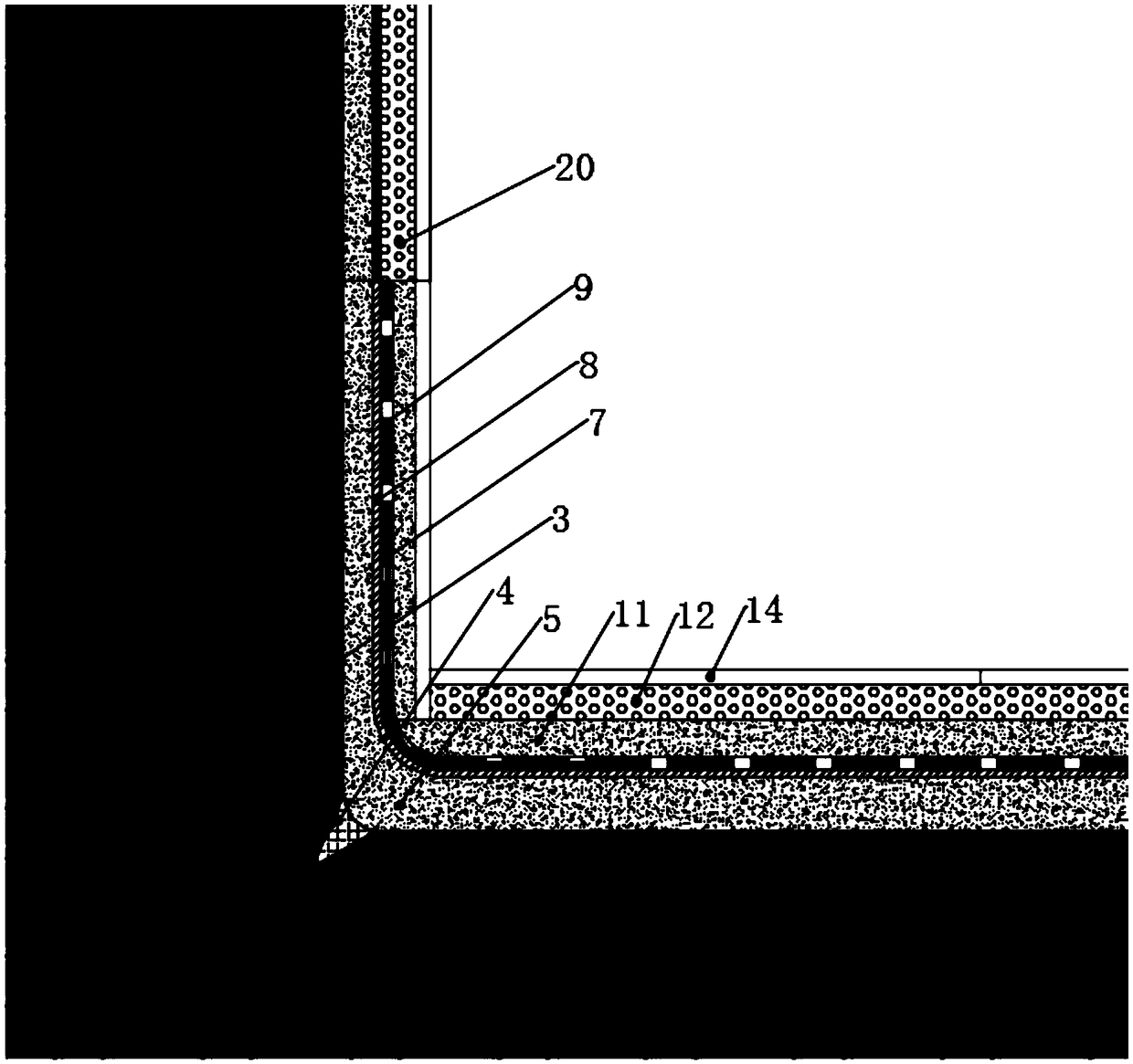 Repairing system for water leakage in kitchen and bathroom