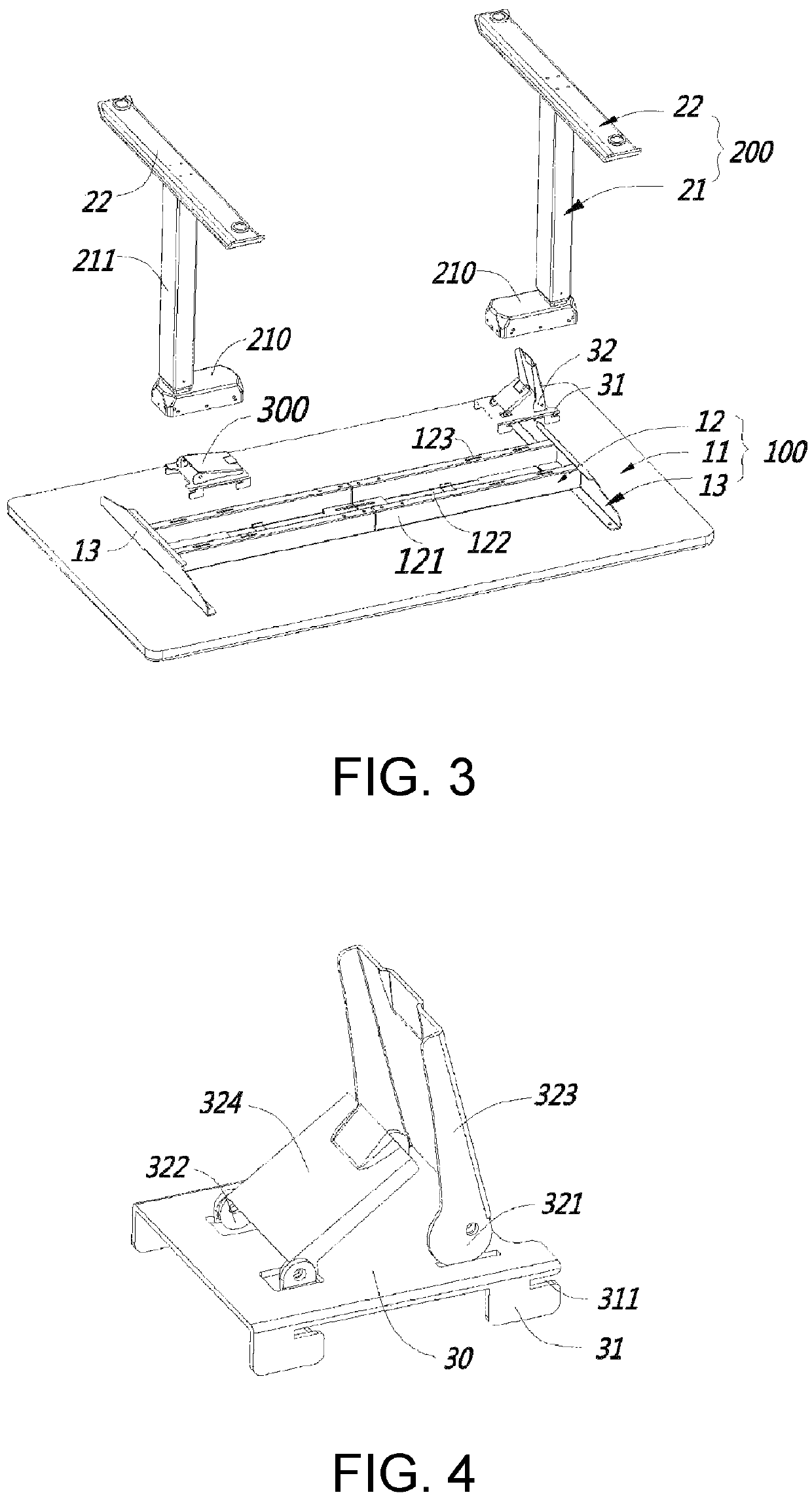 Modularized fast assembly lift desk and fast assembly method therefor