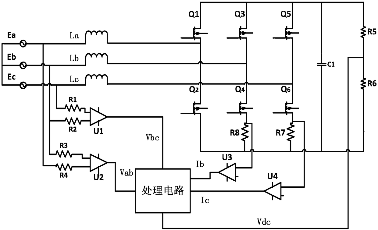 Three-phase APFC correction circuit and method and air conditioner