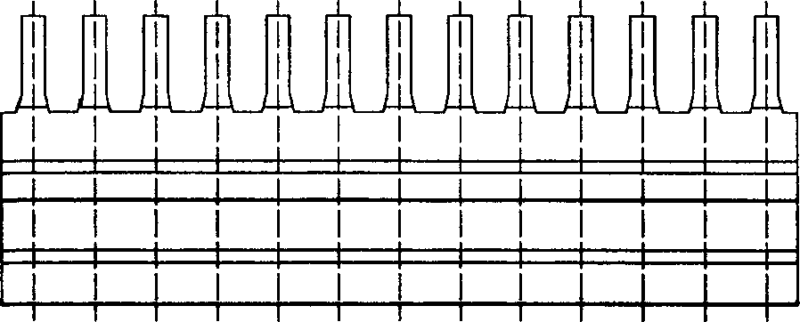 Hook plowing type manufacturing process of band type commutator segment assembly