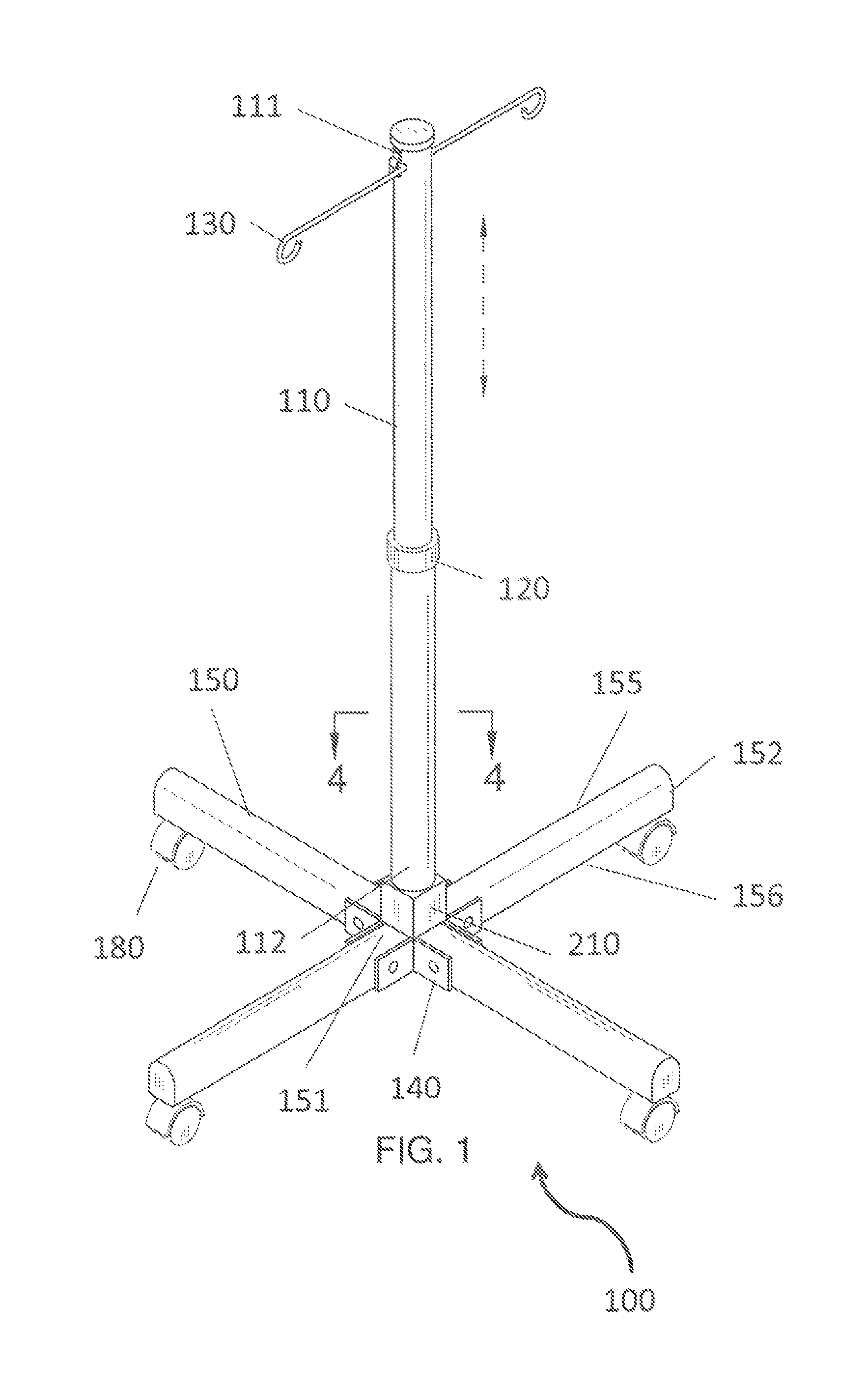 Collapsible intravenous fluid pole system