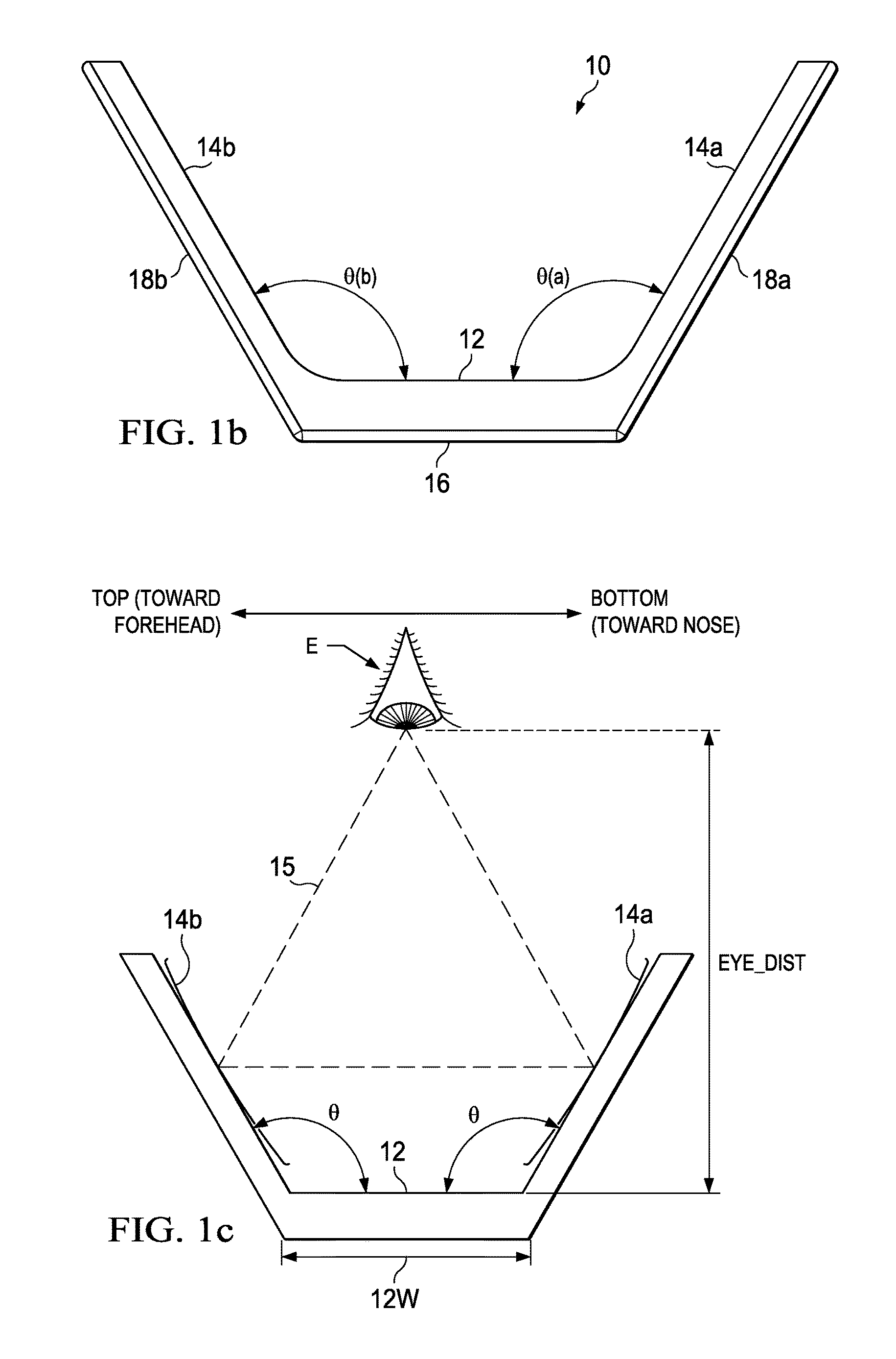 Mirror for applying eye cosmetics