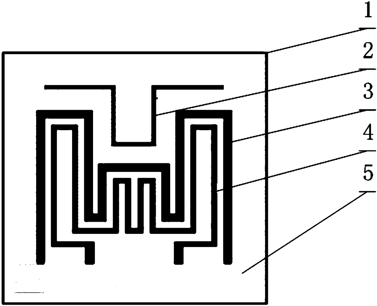 Miniature spatial hydrogen detection microsensor and preparation method thereof