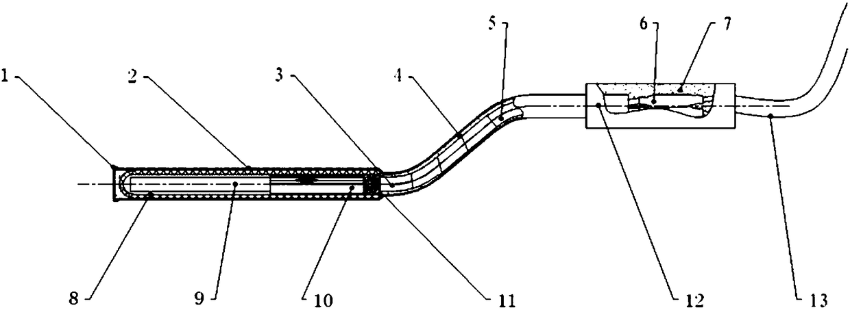 High-temperature-resistant tubular armored platinum resistor and application thereof