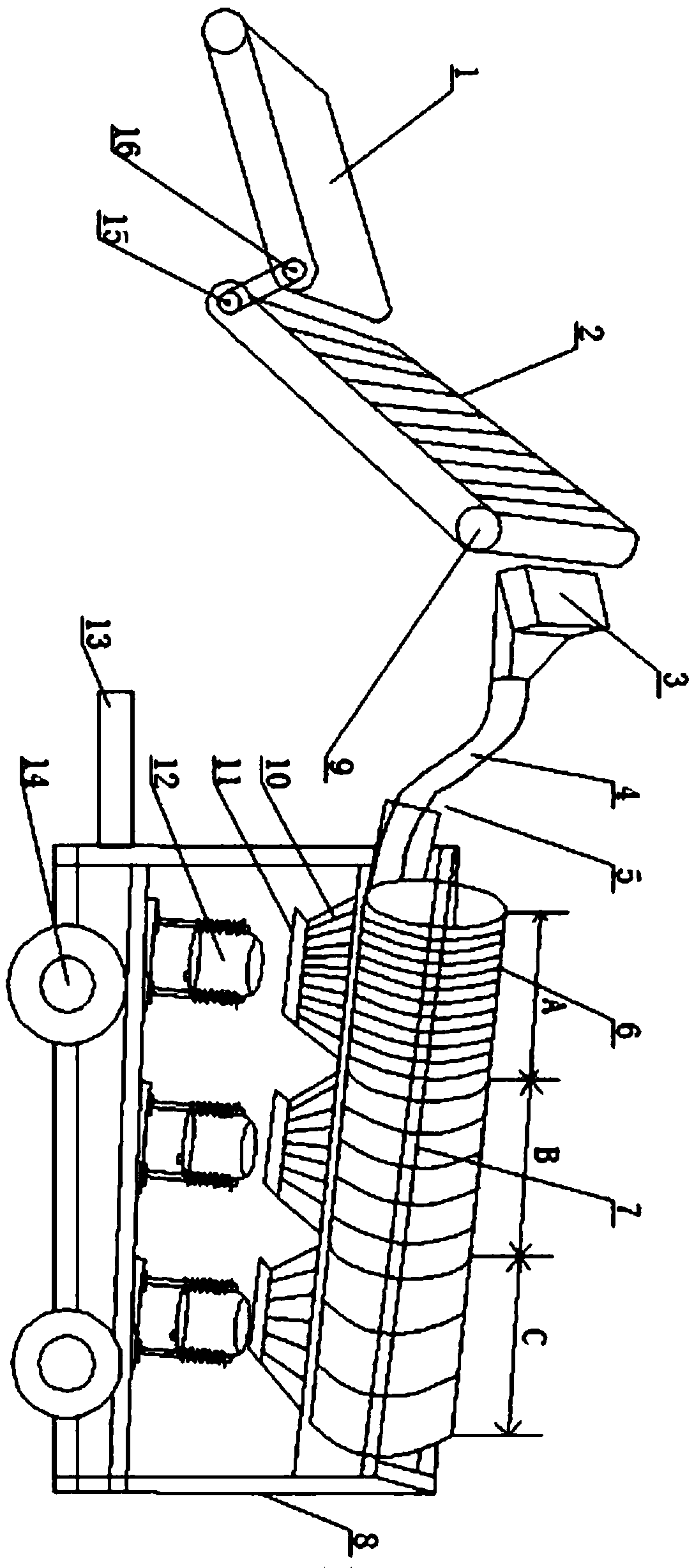 Potato classifying and bagging device