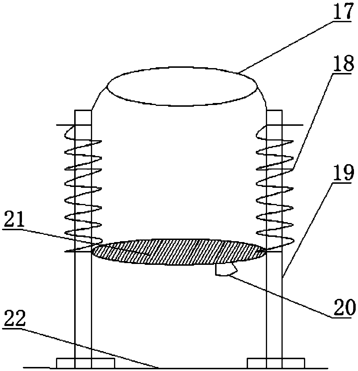 Potato classifying and bagging device