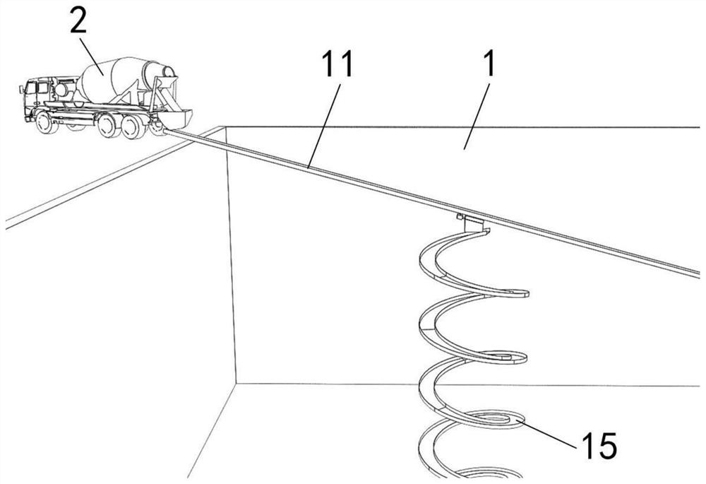 Intelligent concrete conveying and pouring system and method