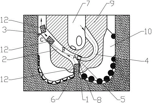 Suction type drill bit for micro core taking drilling