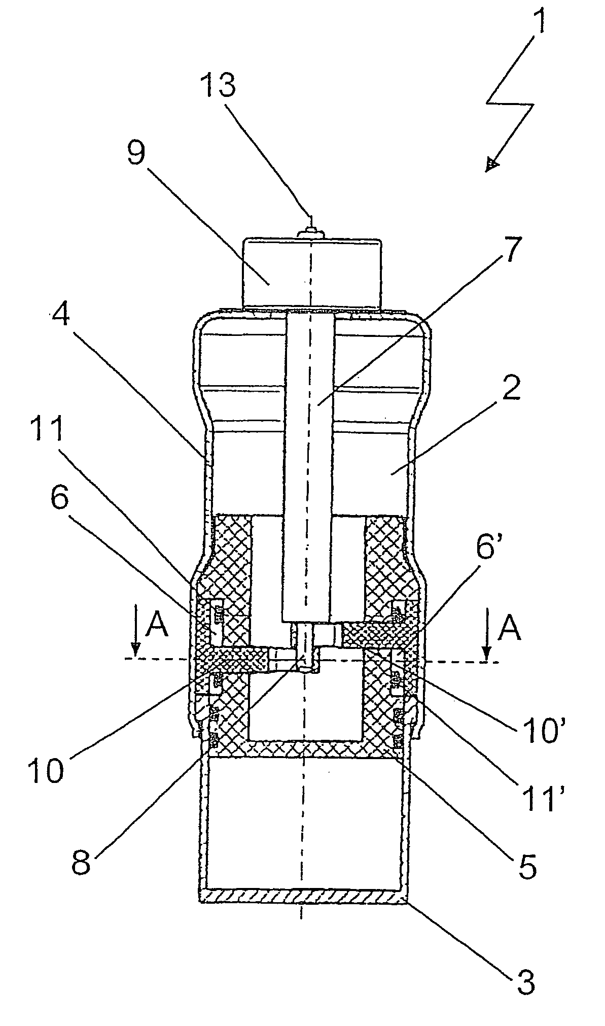 Device for absorption of impact energy on an automobile