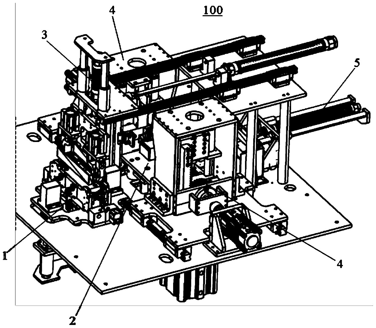 Shell product full-automatic pressing connecting and assembling mechanism