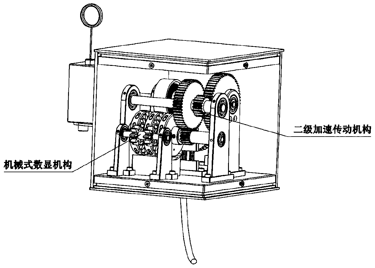 Reusable fiber bragg grating displacement sensor with display function and measuring method