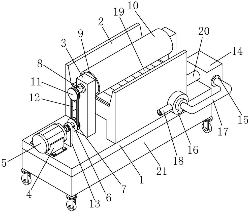 Cleaning device based on roller way and using method of cleaning device