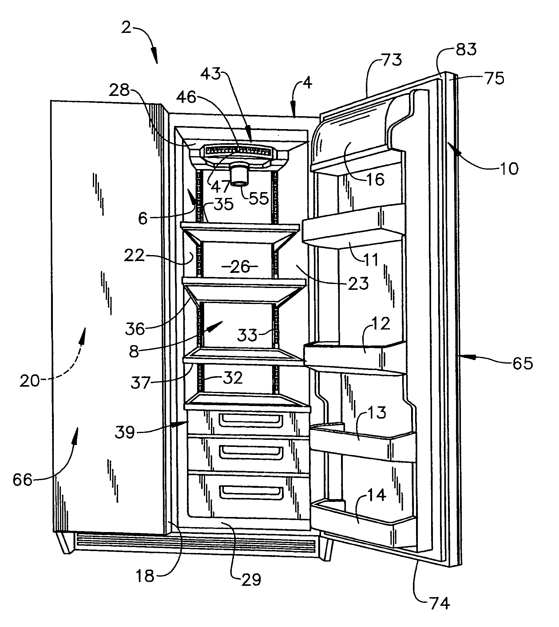 Kitchen appliance having floating glass panel