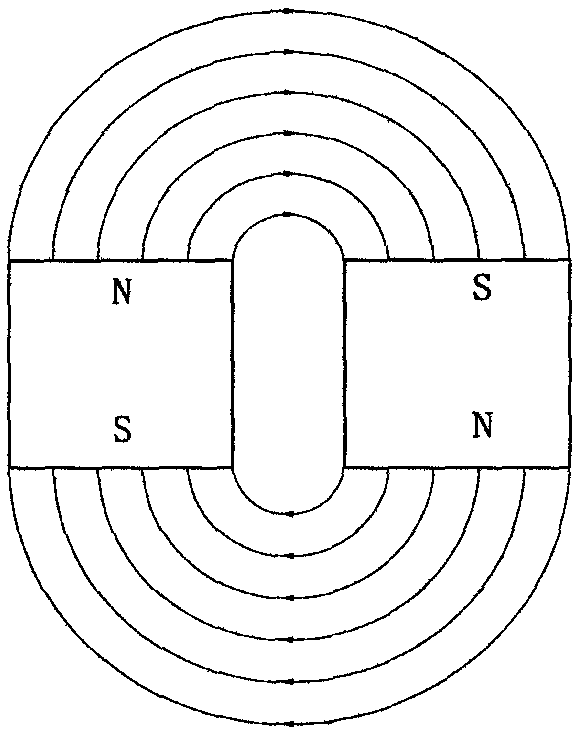 Like pole repelling type coreless motor