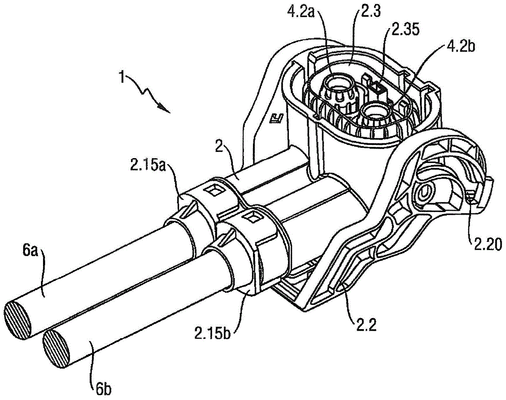 Angular high-voltage plug