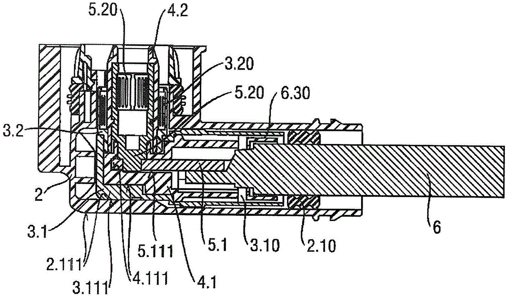 Angular high-voltage plug